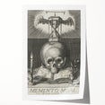 Medieval Memento Mori Gothic Canvas – Vintage Skull Gothic Wall Art