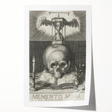 Medieval Memento Mori Gothic Canvas – Vintage Skull Gothic Wall Art