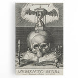 Medieval Memento Mori Gothic Canvas – Vintage Skull Gothic Wall Art