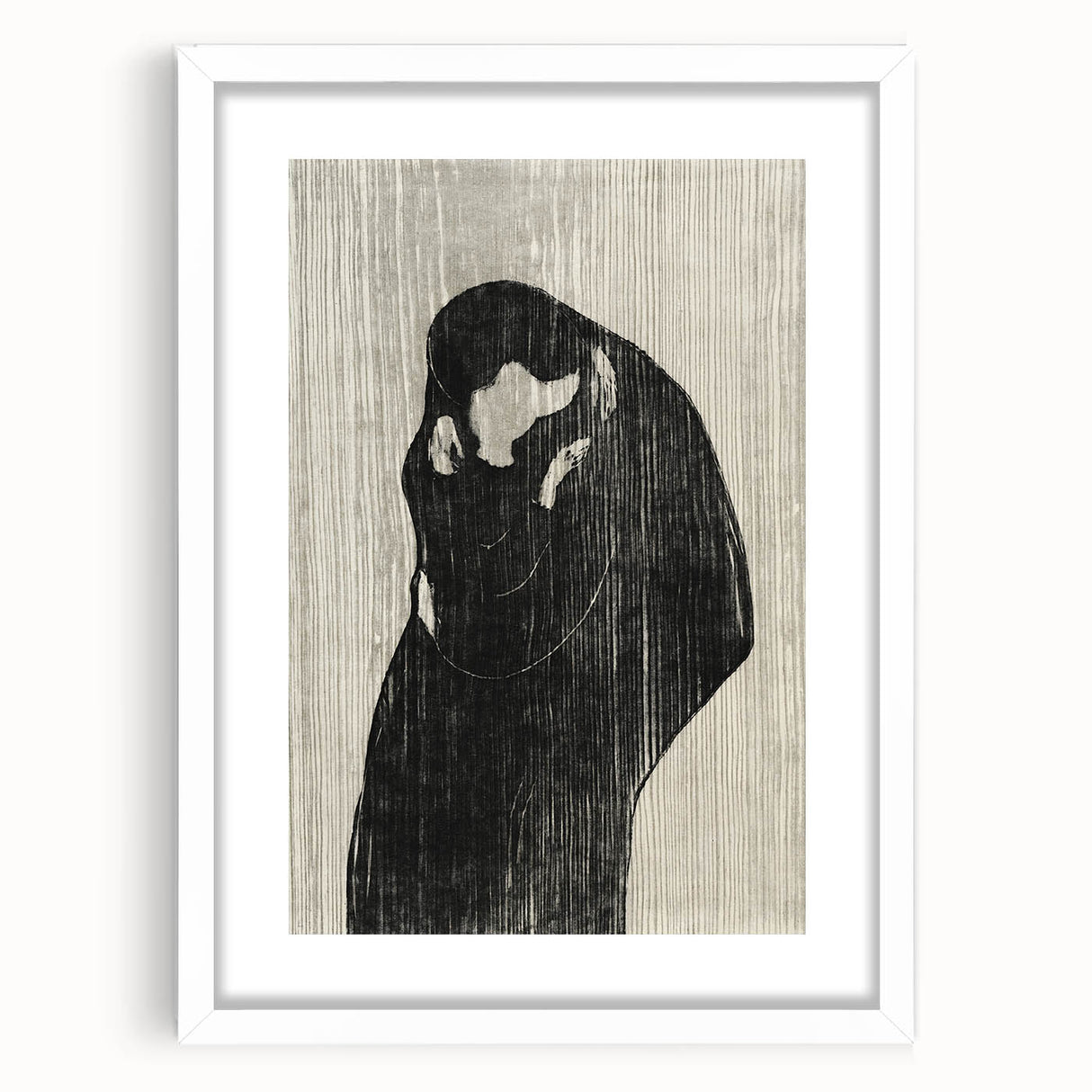 Gothic Embrace Wall Art – Elegant and Moody Dark Decor Canvas Print