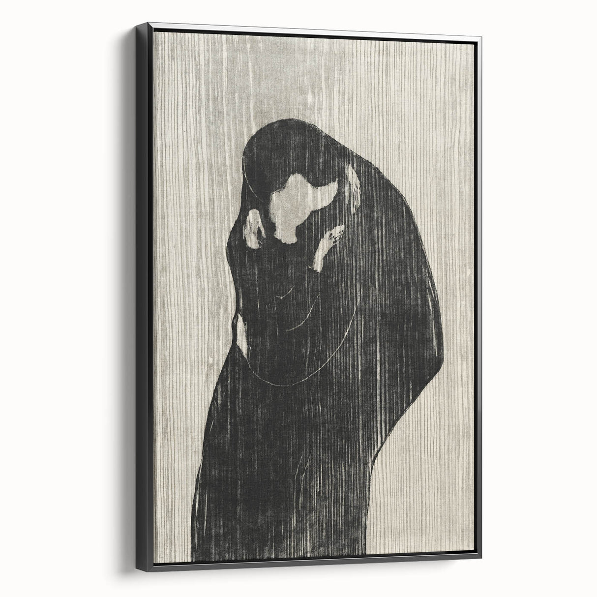 Gothic Embrace Wall Art – Elegant and Moody Dark Decor Canvas Print