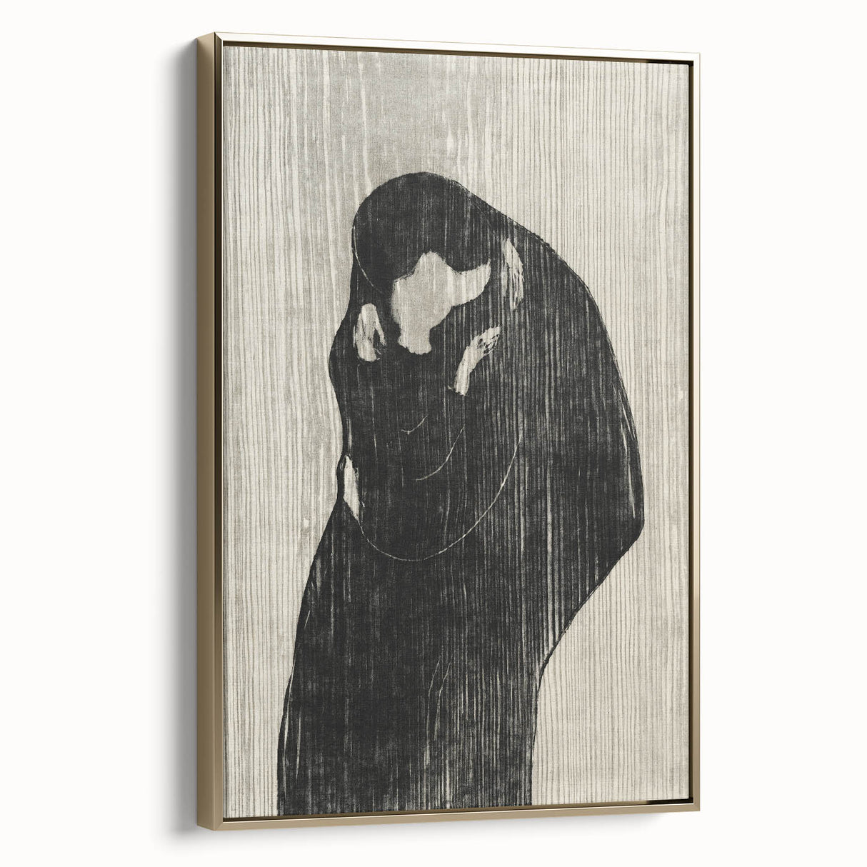 Gothic Embrace Wall Art – Elegant and Moody Dark Decor Canvas Print