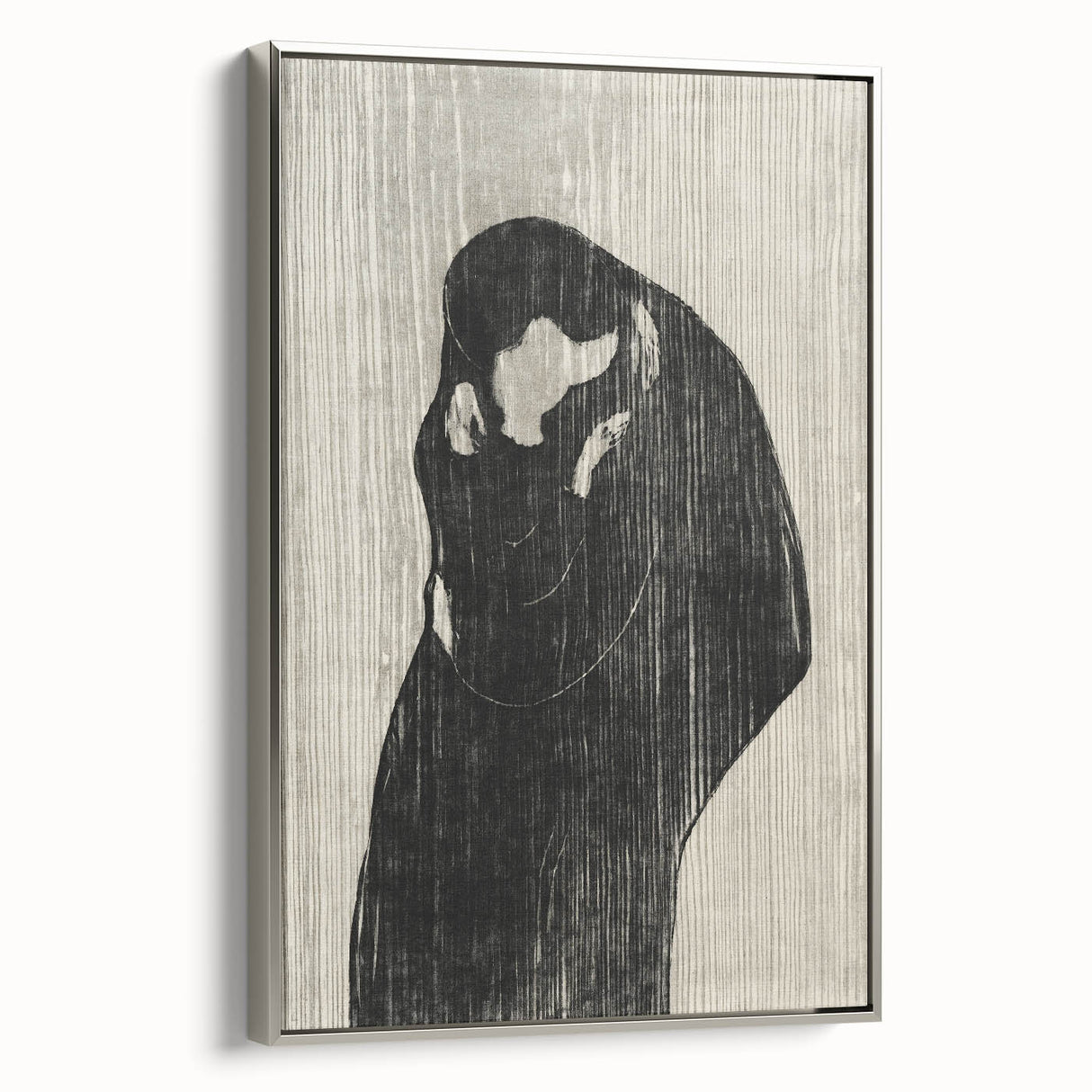 Gothic Embrace Wall Art – Elegant and Moody Dark Decor Canvas Print
