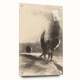 Gothic Angelic Embrace – Dark and Moody Gothic Canvas Print