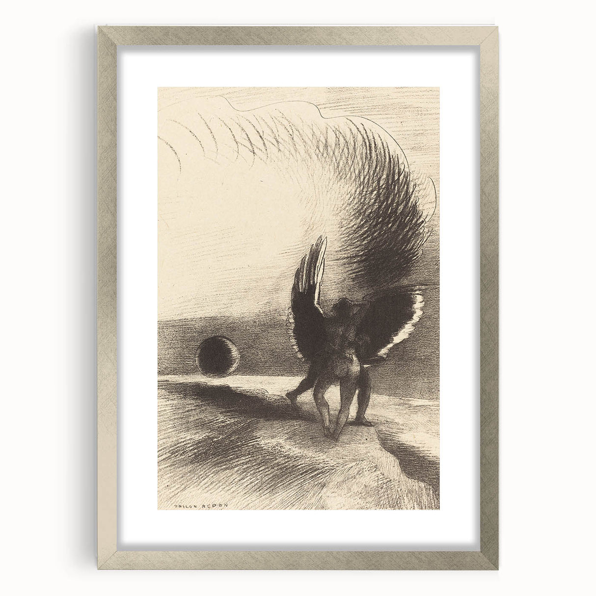 Gothic Angelic Embrace – Dark and Moody Gothic Canvas Print