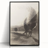 Gothic Angelic Embrace – Dark and Moody Gothic Canvas Print