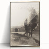 Gothic Angelic Embrace – Dark and Moody Gothic Canvas Print