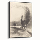 Gothic Angelic Embrace – Dark and Moody Gothic Canvas Print