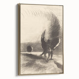 Gothic Angelic Embrace – Dark and Moody Gothic Canvas Print