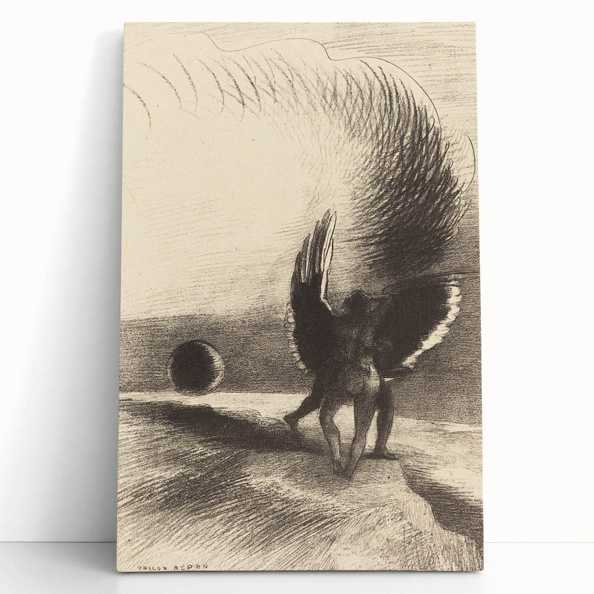 Gothic Angelic Embrace – Dark and Moody Gothic Canvas Print
