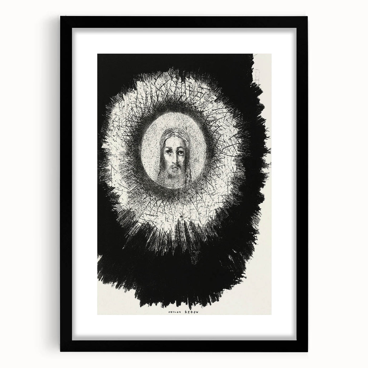 Gothic Halo Portrait – Dark and Mystical Gothic Wall Art Canvas Print