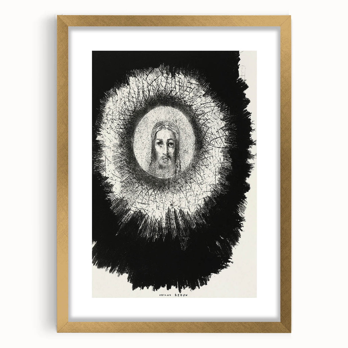 Gothic Halo Portrait – Dark and Mystical Gothic Wall Art Canvas Print