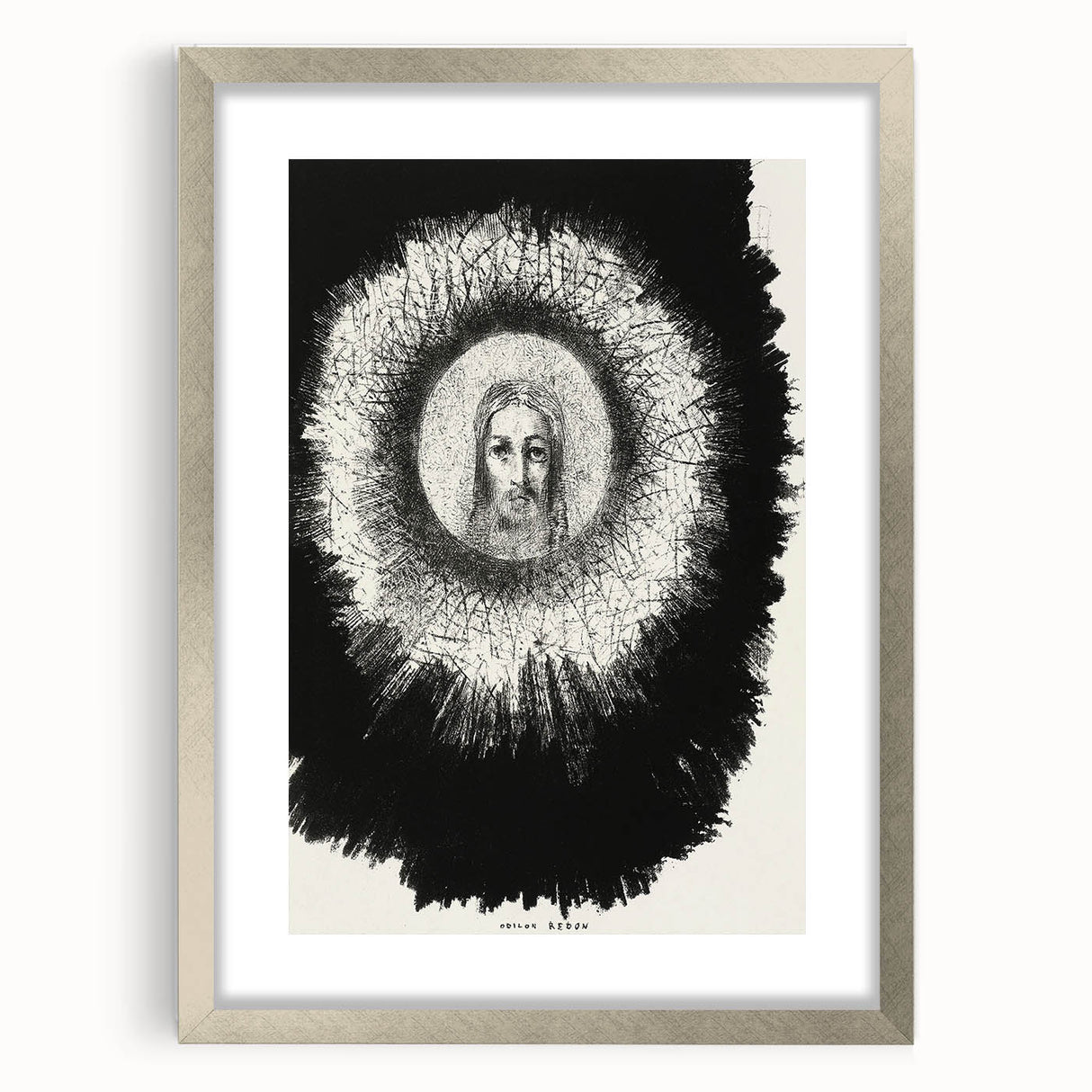 Gothic Halo Portrait – Dark and Mystical Gothic Wall Art Canvas Print