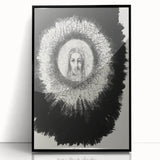 Gothic Halo Portrait – Dark and Mystical Gothic Wall Art Canvas Print
