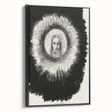 Gothic Halo Portrait – Dark and Mystical Gothic Wall Art Canvas Print