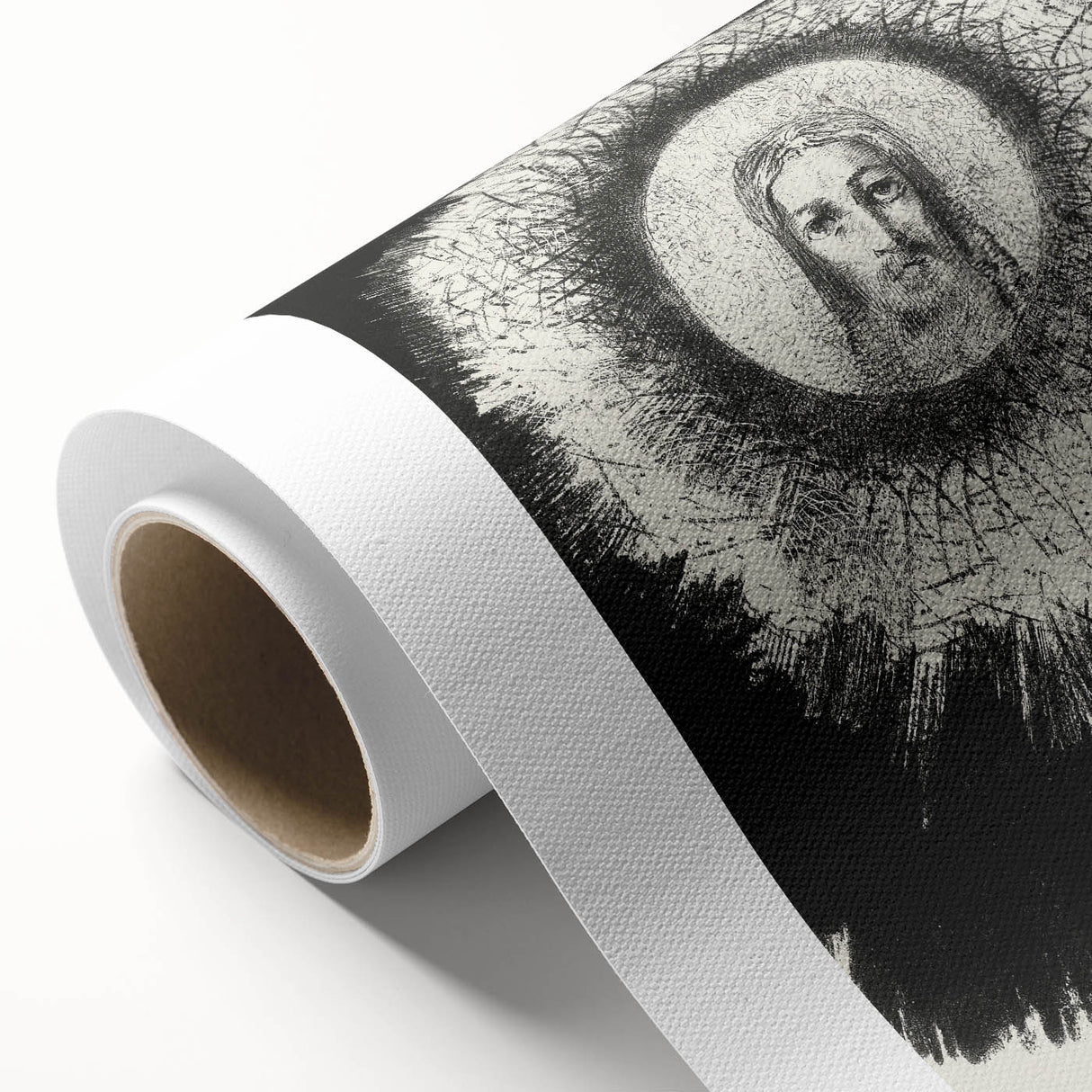 Gothic Halo Portrait – Dark and Mystical Gothic Wall Art Canvas Print