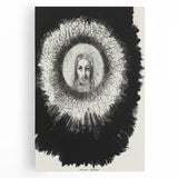 Gothic Halo Portrait – Dark and Mystical Gothic Wall Art Canvas Print