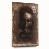 Gothic Skull and Serpent – Dark and Mysterious Gothic Canvas Print