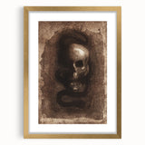 Gothic Skull and Serpent – Dark and Mysterious Gothic Canvas Print