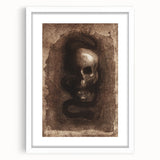 Gothic Skull and Serpent – Dark and Mysterious Gothic Canvas Print