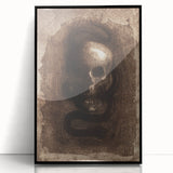 Gothic Skull and Serpent – Dark and Mysterious Gothic Canvas Print