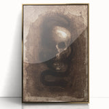 Gothic Skull and Serpent – Dark and Mysterious Gothic Canvas Print