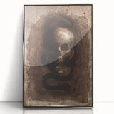 Gothic Skull and Serpent – Dark and Mysterious Gothic Canvas Print