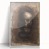 Gothic Skull and Serpent – Dark and Mysterious Gothic Canvas Print