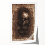 Gothic Skull and Serpent – Dark and Mysterious Gothic Canvas Print