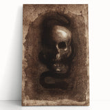 Gothic Skull and Serpent – Dark and Mysterious Gothic Canvas Print