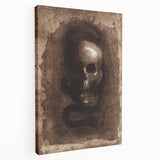 Gothic Skull and Serpent – Dark and Mysterious Gothic Canvas Print
