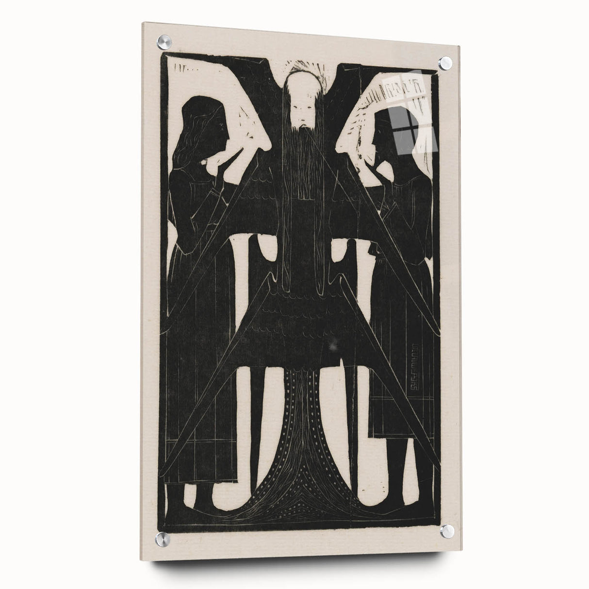 Gothic Angelic Figures – Dark Medieval Gothic Wall Art Canvas Print