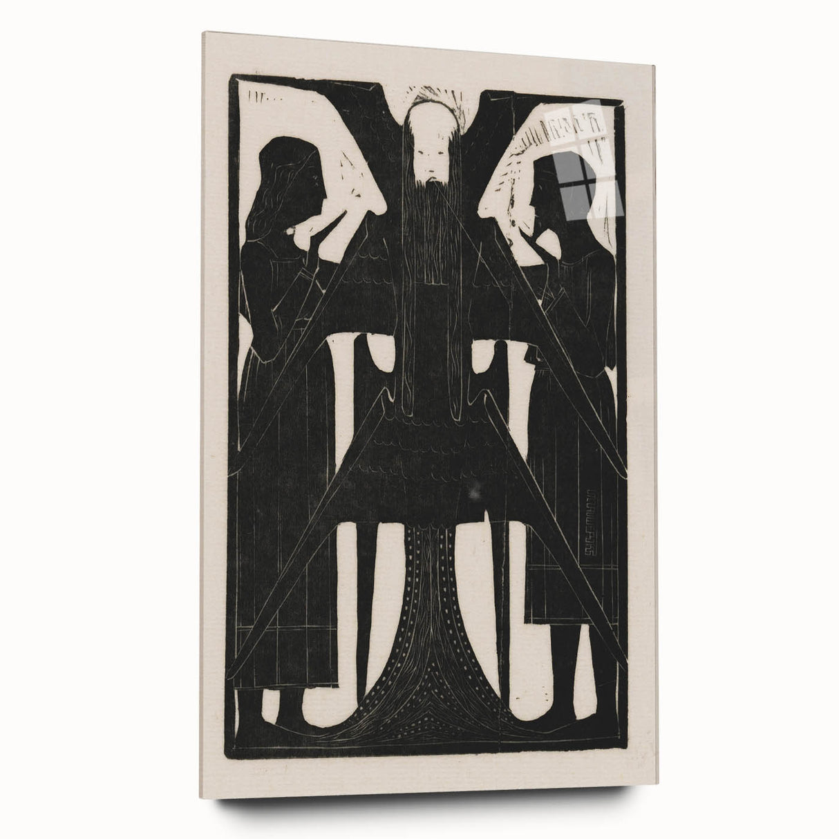Gothic Angelic Figures – Dark Medieval Gothic Wall Art Canvas Print