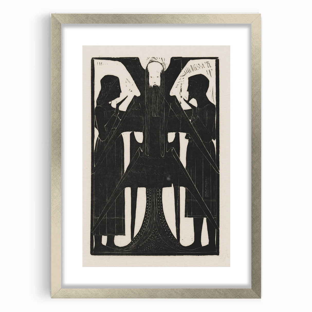 Gothic Angelic Figures – Dark Medieval Gothic Wall Art Canvas Print