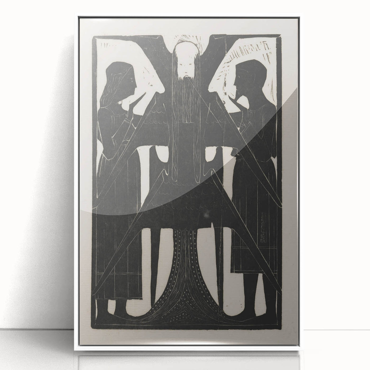 Gothic Angelic Figures – Dark Medieval Gothic Wall Art Canvas Print