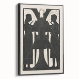 Gothic Angelic Figures – Dark Medieval Gothic Wall Art Canvas Print