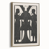 Gothic Angelic Figures – Dark Medieval Gothic Wall Art Canvas Print