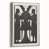 Gothic Angelic Figures – Dark Medieval Gothic Wall Art Canvas Print