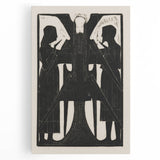 Gothic Angelic Figures – Dark Medieval Gothic Wall Art Canvas Print