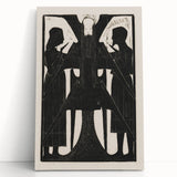 Gothic Angelic Figures – Dark Medieval Gothic Wall Art Canvas Print