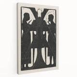 Gothic Angelic Figures – Dark Medieval Gothic Wall Art Canvas Print