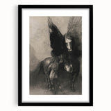 Gothic Horse and Angelic Figure – Dark and Mystical Gothic Canvas Print