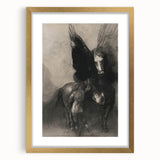 Gothic Horse and Angelic Figure – Dark and Mystical Gothic Canvas Print