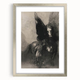 Gothic Horse and Angelic Figure – Dark and Mystical Gothic Canvas Print
