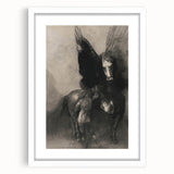 Gothic Horse and Angelic Figure – Dark and Mystical Gothic Canvas Print