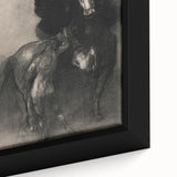 Gothic Horse and Angelic Figure – Dark and Mystical Gothic Canvas Print