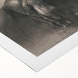 Gothic Horse and Angelic Figure – Dark and Mystical Gothic Canvas Print