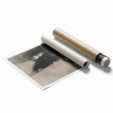 Gothic Horse and Angelic Figure – Dark and Mystical Gothic Canvas Print