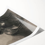 Gothic Horse and Angelic Figure – Dark and Mystical Gothic Canvas Print