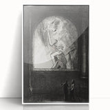 Gothic Wall Art | Dark Contemplation Scene | Mysterious Gothic Decor